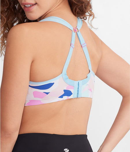 Ultimate High Impact Underwire Sports Bra: Abstract Pink