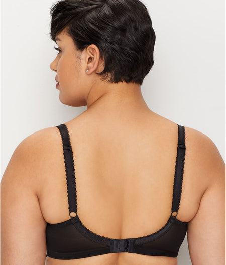 Clara Side Support Bra: Charcoal / Black