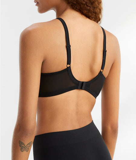 Envy Side Support Balconette Bra: Black