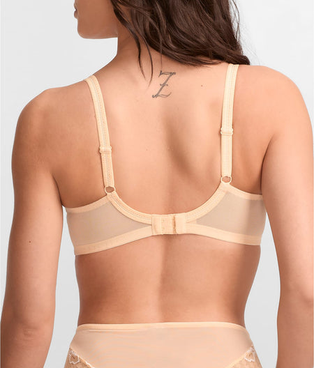 Envy Side Support Balconette Bra: Lemon / White