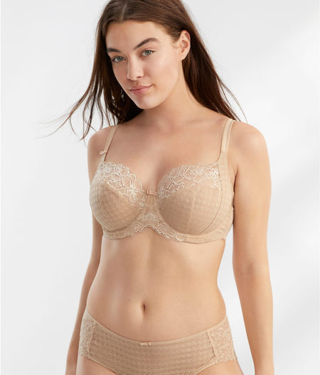 Envy Side Support Balconette Bra: Chai