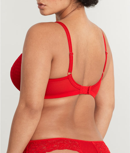 Envy Side Support Balconette Bra: Poppy Red