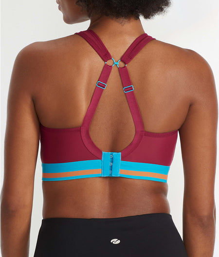 Medium Control Wire-Free Sports Bra: Cranberry