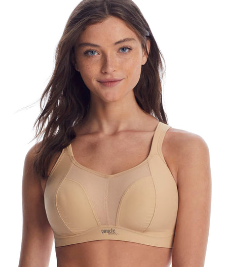 Medium Control Wire-Free Sports Bra: Latte