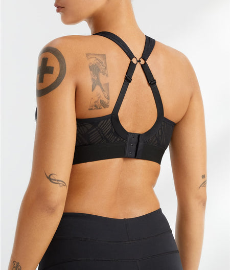 Medium Control Wire-Free Sports Bra: Black Latte