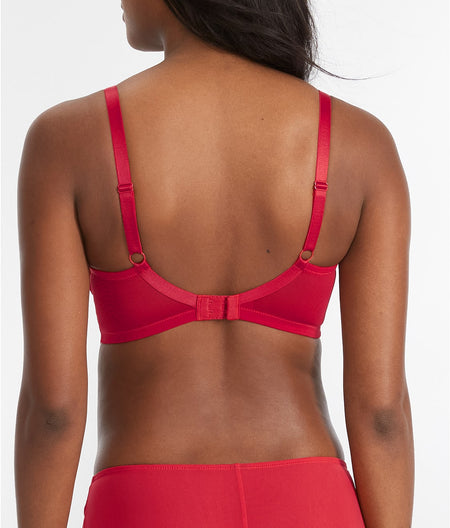 Ana Side Support Plunge Bra: Salsa Red