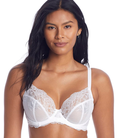 Ana Side Support Plunge Bra: White