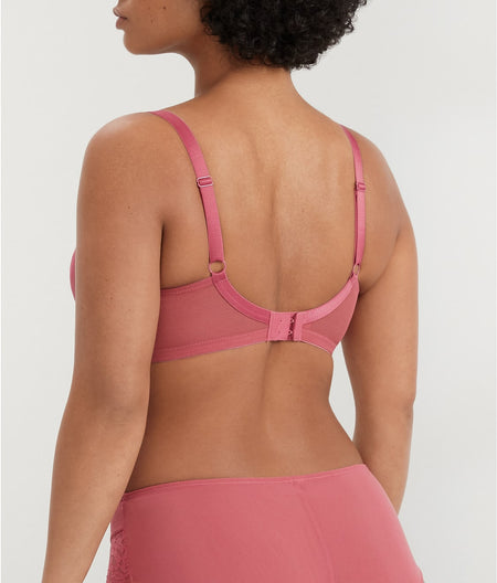 Ana Side Support Plunge Bra: Berry Pink