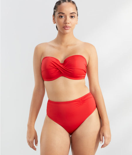 Anya Riva Mid Rise Gathered Bikini Bottom