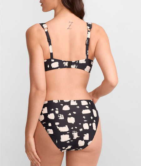 Black Sand Olivia Mid Rise Bikini Bottom