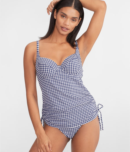 Gingham Renee Balcony Tankini Top