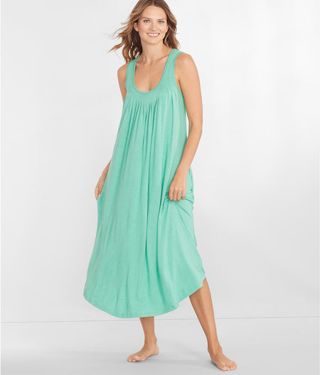 Pleated Maxi Modal Knit Nightgown