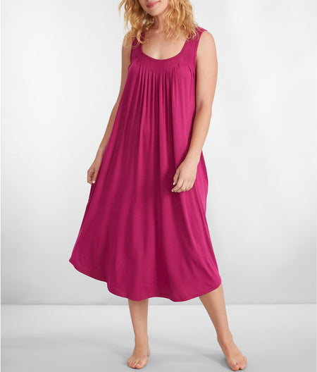 Pleated Maxi Modal Knit Nightgown