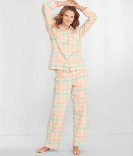 Organic Cotton Plaid Woven Pajama Set