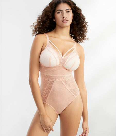 Mia Dot Mesh Wire-Free Bodysuit