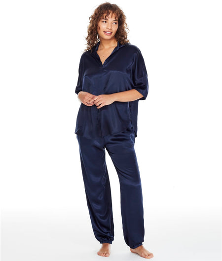 Fran Satin Notch Collar Pajama Top