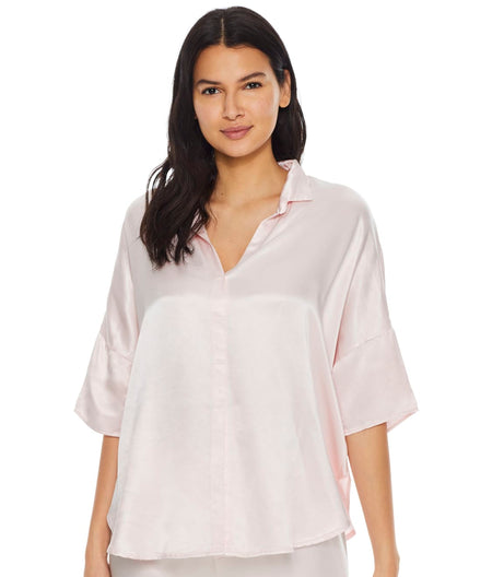 Fran Satin Notch Collar Pajama Top