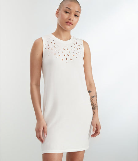 Eyelet Modal Knit Summer Dress