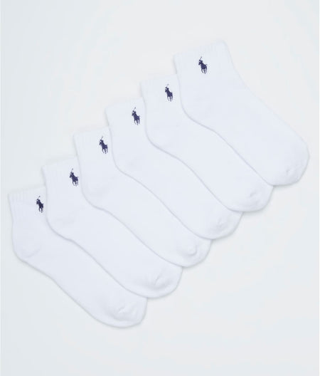 Rib Cuff Sport Quarter Socks 6-Pack