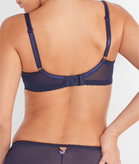 Amour Full Cup Bra: Navy / Lavender