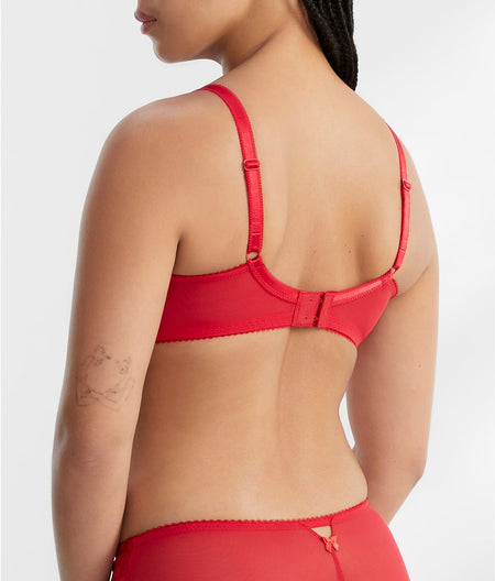 Amour Full Cup Bra: Red Cherry