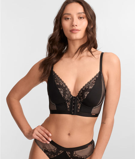 India Gatsby Front-Close Longline Bra