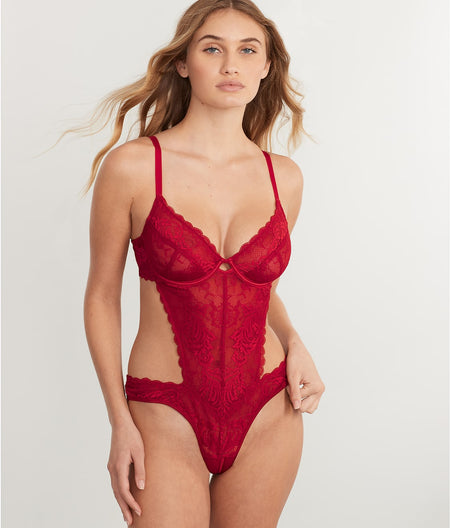 For Your Eyes Only Crotchless Bodysuit