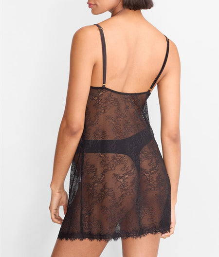 Boudoir Lace Split Hem Chemise