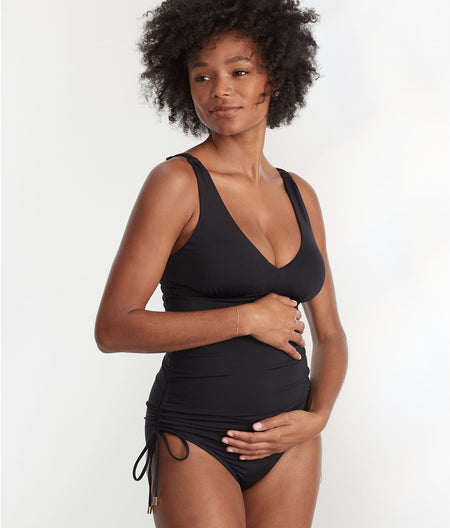 Maternity Adjustable Side Tie One-Piece