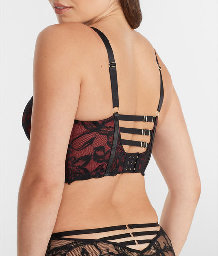 Onyx Zip-Front Longline Bra