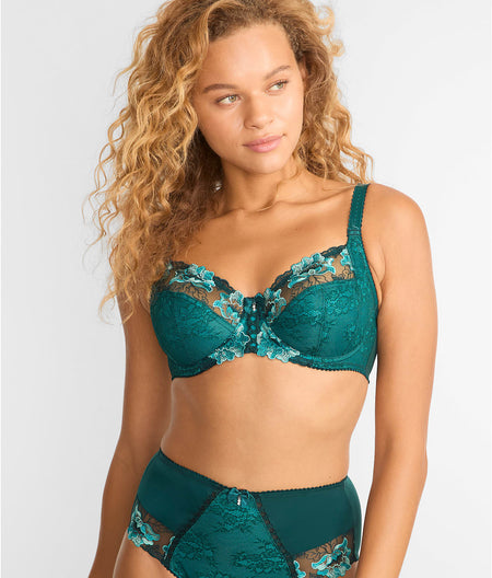 Sofia Embroidered Side Support Bra