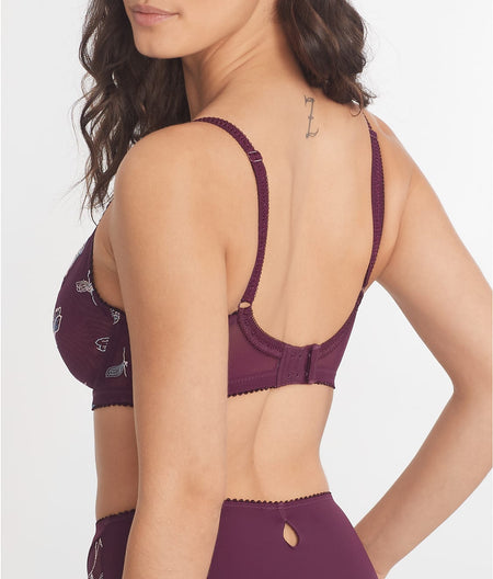 St. Tropez Side Support Bra: Purple / Blue