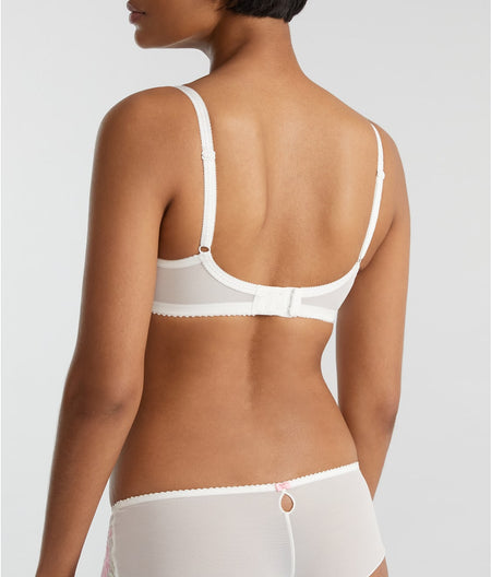 St. Tropez Side Support Bra: White/Pink/Green