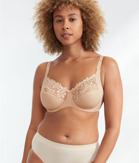 Deauville Side Support Bra: Cafe Latte