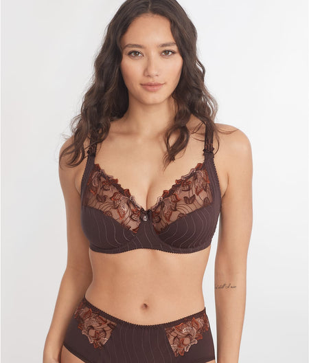 Deauville Side Support Bra: Ristretto