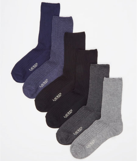 Rib Trouser Socks 6-Pack