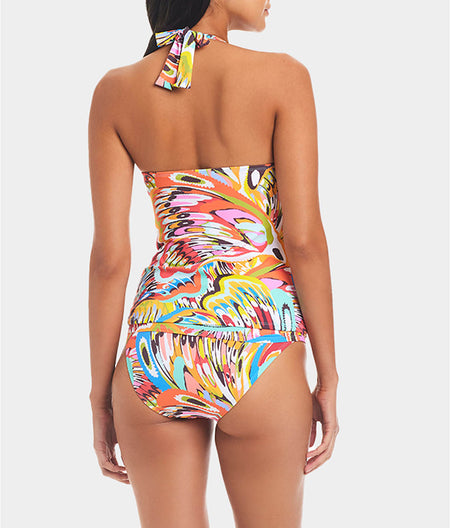 Break The Mold Wire-Free Halter Tankini Top