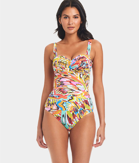 Break The Mold Shirred Underwire One-Piece