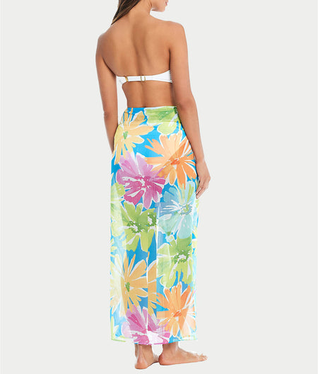 Spring It On Ruffle Long Sarong Cover-Up