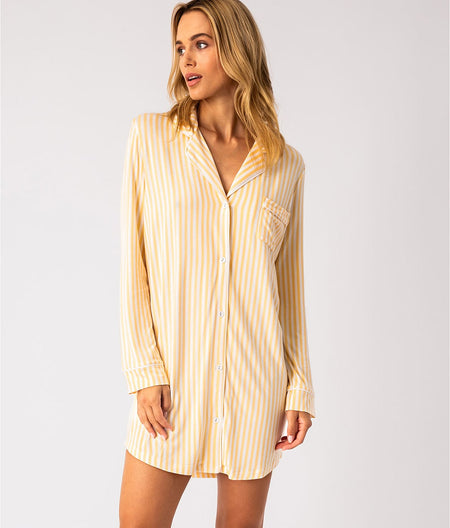 Lazy Days Stripe Modal Knit Sleep Shirt