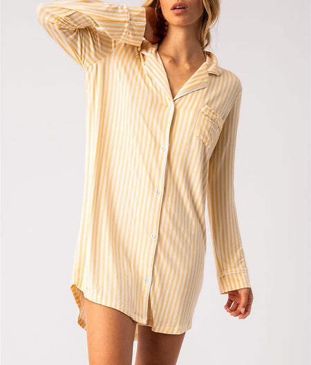 Lazy Days Stripe Modal Knit Sleep Shirt