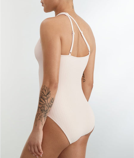 Sandbar Solid One-Shoulder One-Piece