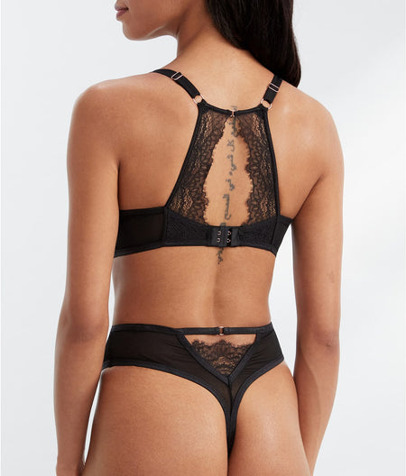 Exposed Sheer Plunge Bra