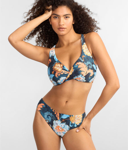 Spring Festival Wrap Front Bikini Top F-Cups