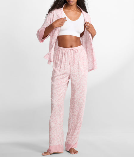 Notch Collar Pajama Set