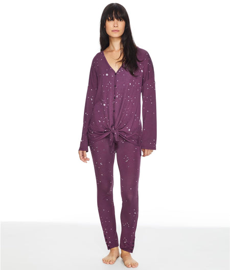 To The Moon Knit Pajama Set