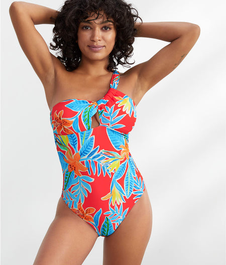 Tiger Lily Ginger One-Shoulder One-Piece