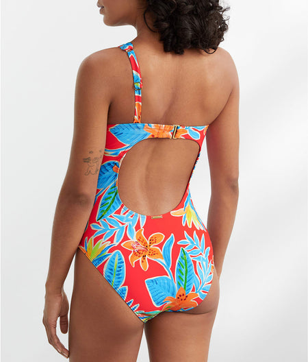 Tiger Lily Ginger One-Shoulder One-Piece