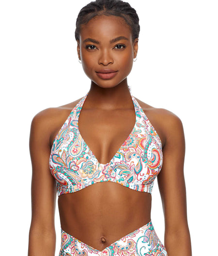 Porto Paisley Muse Halter Bikini Top