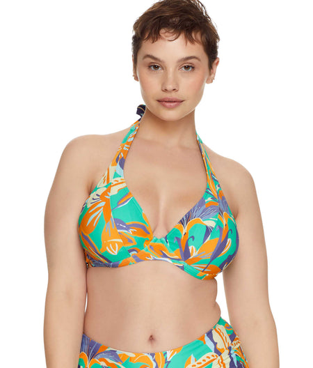 Water Lily Muse Halter Bikini Top